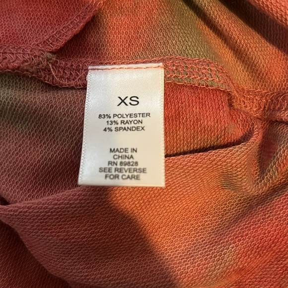 LOGO Lounge by Lori Goldstein - Tie-Dye VNeck Hoodie Hi-Low Hem - Pink - Picture 11 of 11